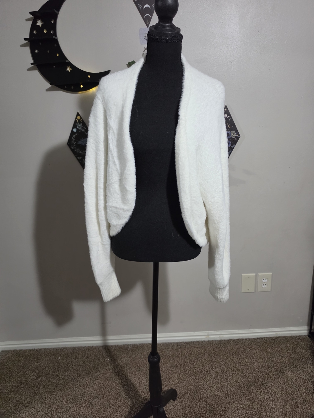 American Eagle Outfitters Soft Open-Front White Cardigan